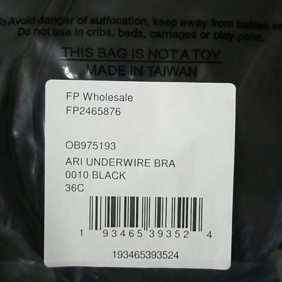 NWT Free People Ari Underwire Bra-color Black multiple sizes - Picture 9 of 13